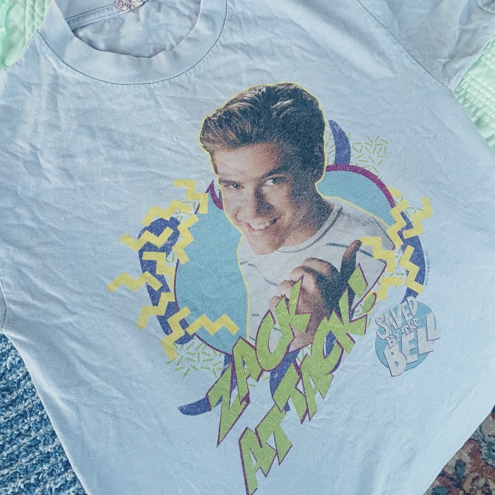 Zack Attack Saved By The Bell Worn Tee T-Shirt